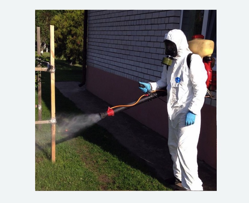 травля клещей на участке в Протвино